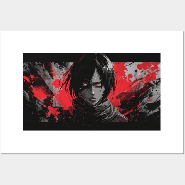 Mikasa Shingeki No Kyojin Wall Art by Nightarcade